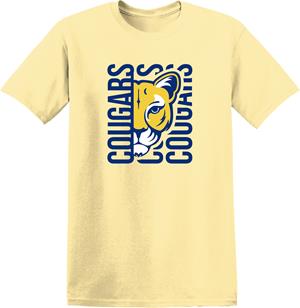 TSHIRT VERTICAL COUGARS WITH FACE